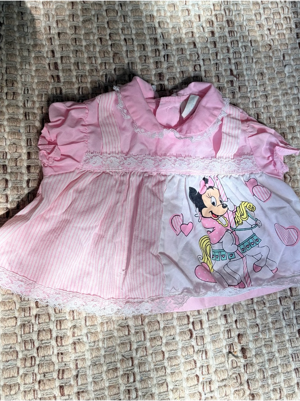Vintage Pink Minnie Mouse Carousel Dress Top